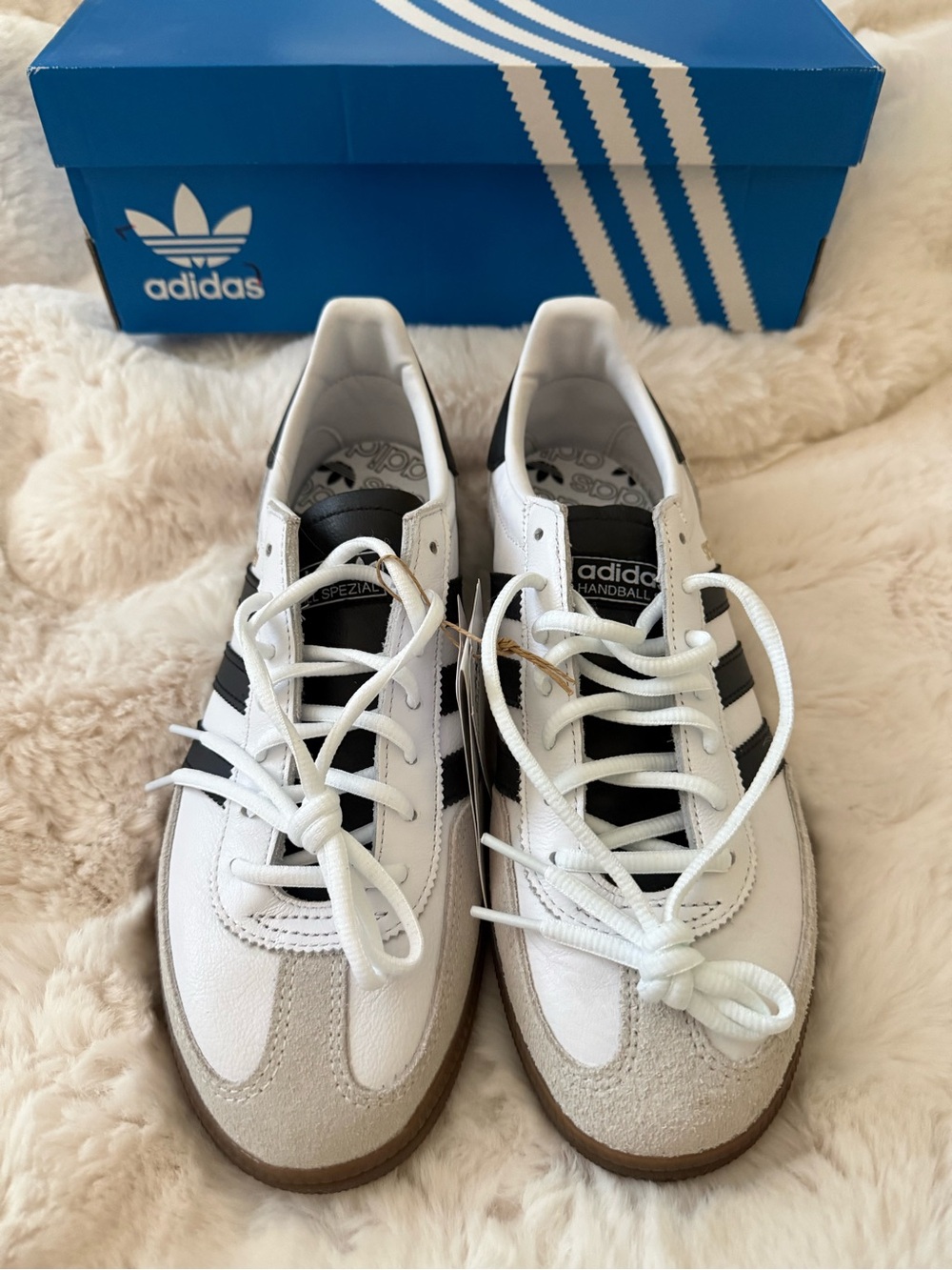 Adidas Handball Spezial Sneakers Cloud White/Black - Men’s 8.5/Women’s 9.5